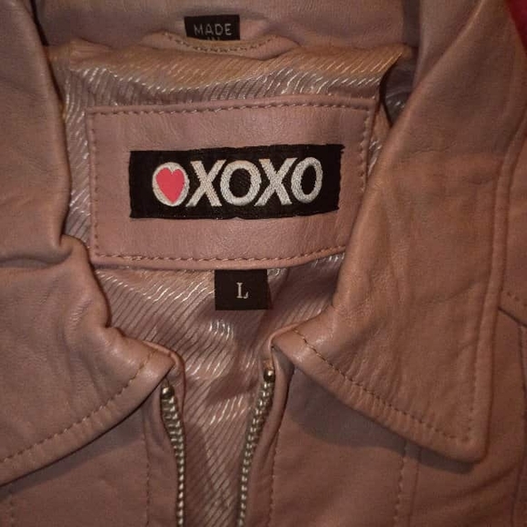 XOXO Women's Light Pink Leather Jacket - Picture 1 of 3